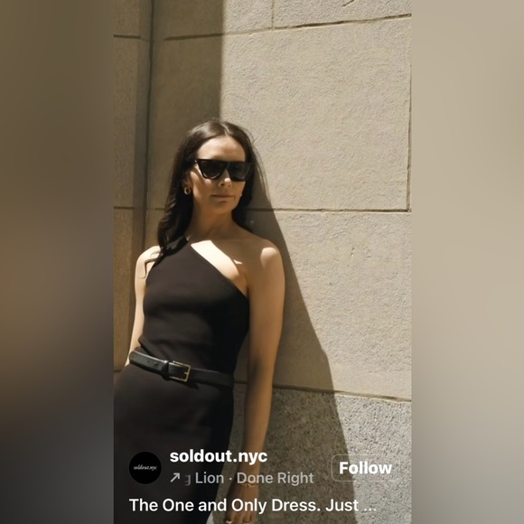 Soldout.nyc Black One-Shoulder Cotton Dress small - Picture 15 of 15